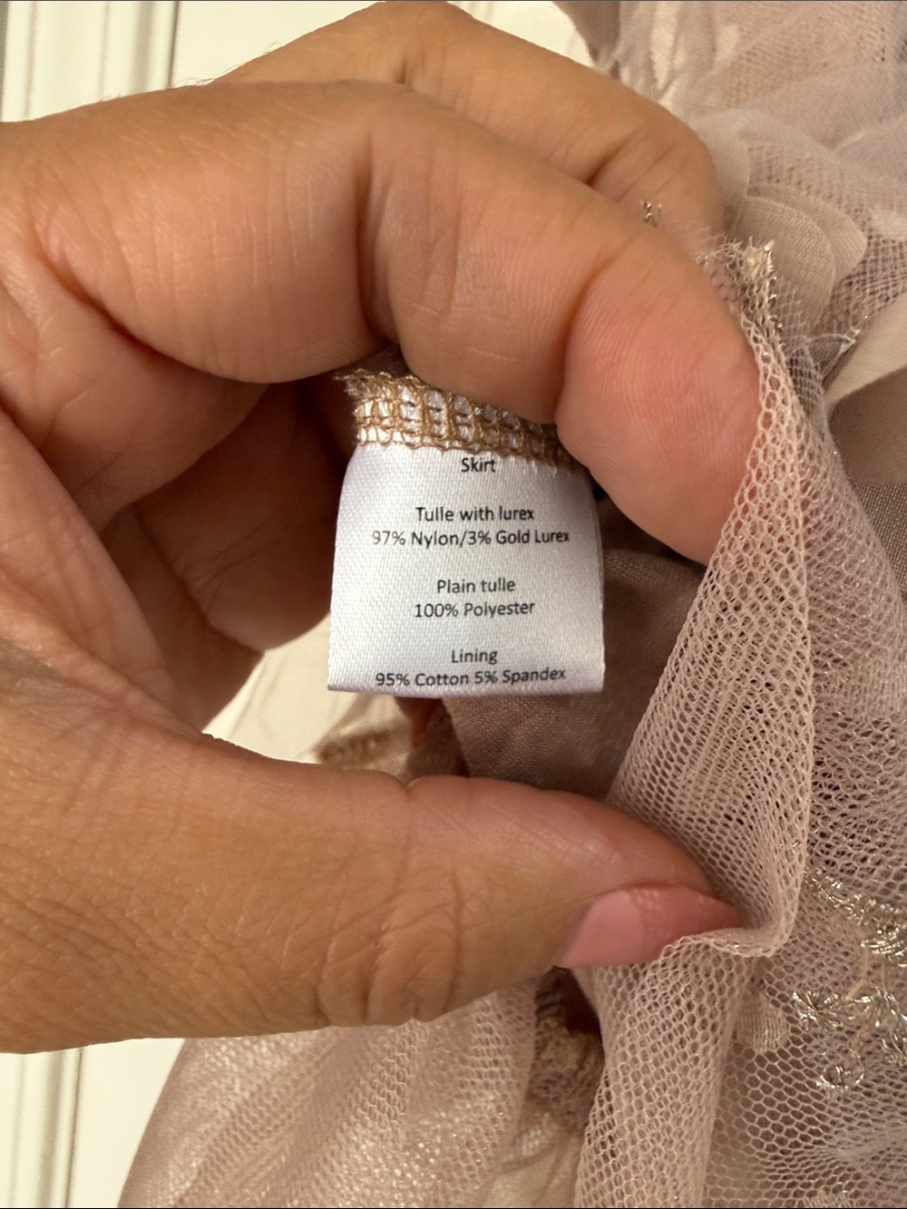 EleStory Baby Girls' Taupe Floral Appliqué Tulle Party Dress 12months - Picture 4 of 5